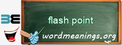 WordMeaning blackboard for flash point